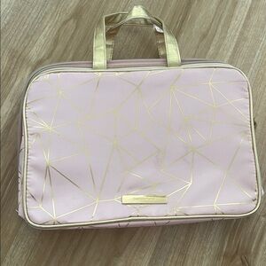 Pink and Gold Geometric Travel Bag